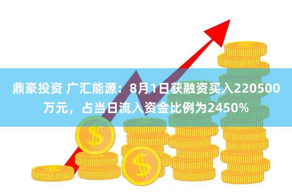 鼎豪投资 广汇能源：8月1日获融资买入220500万元，占当日流入资金比例为2450%