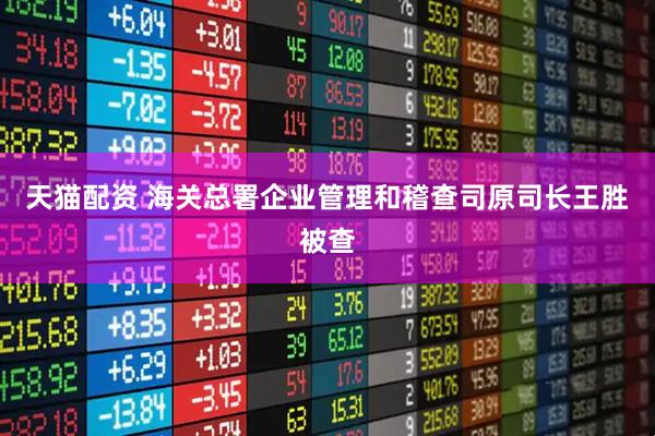 天猫配资 海关总署企业管理和稽查司原司长王胜被查